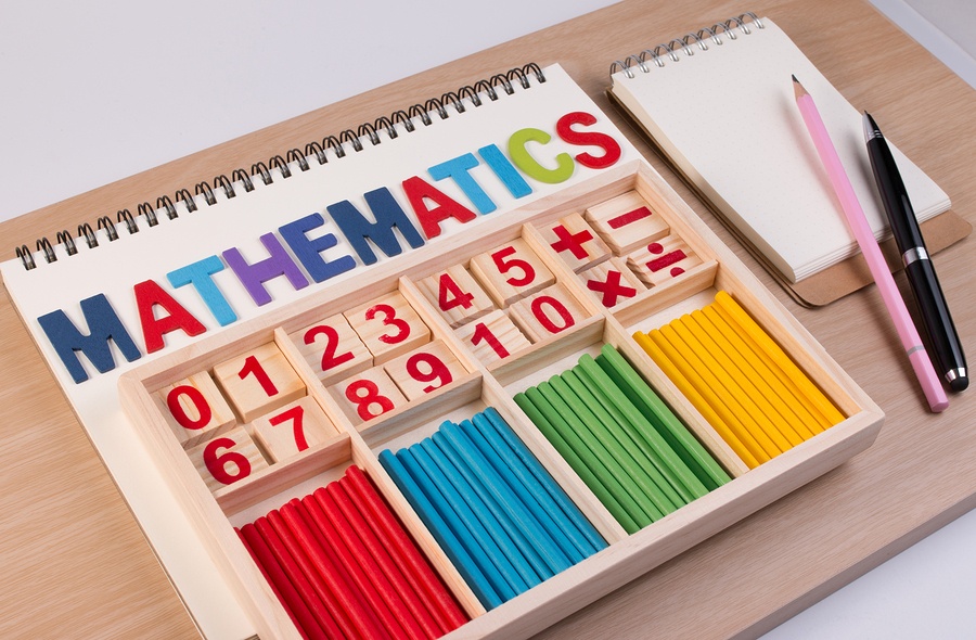 kids math toy wood image
