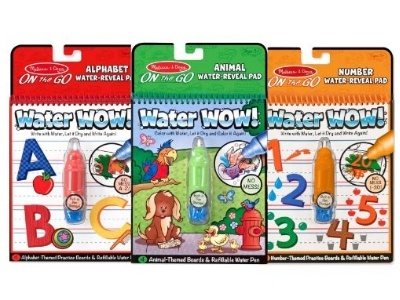Melissa & Doug On the Go Water Wow! Activity Book, 3-Pack - Animals, Alphabet, and Numbers
