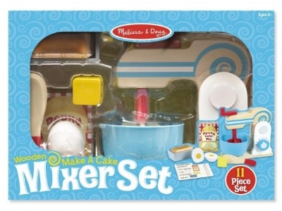 Melissa & Doug Wooden Make-a-Cake Mixer Set